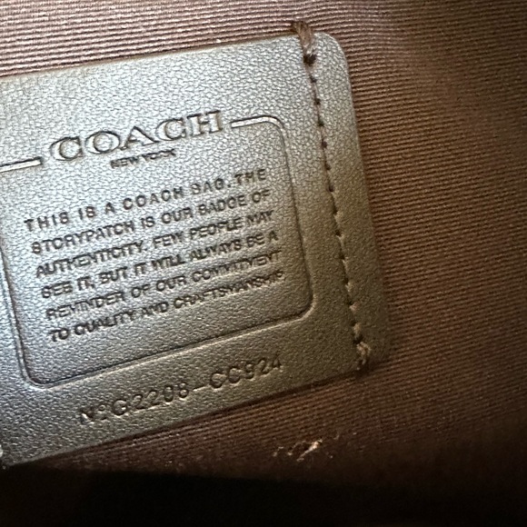 Coach Bag W/ Tartan Plaid Print Rowan File handbag purse NWT - Picture 8 of 10